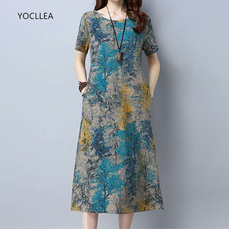 Cotton Linen Summer Dress