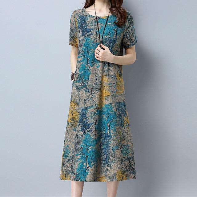 Cotton Linen Summer Dress