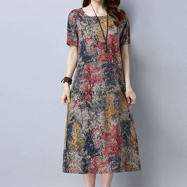 Cotton Linen Summer Dress