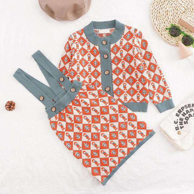 Winter Geometric Pattern Dress