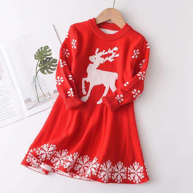 Winter Geometric Pattern Dress