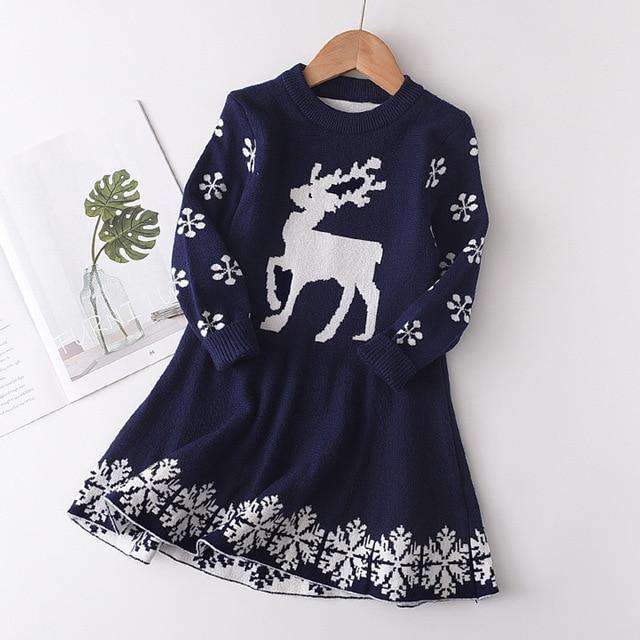 Winter Geometric Pattern Dress