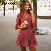 Aachoae Summer Women Ruffles